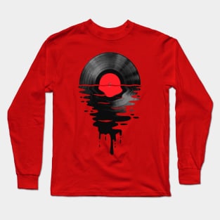 Vinyl LP Music Record Sunset Red Long Sleeve T-Shirt